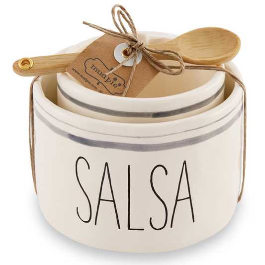 Bistro Salsa and Guac Bowl Set - mudpie