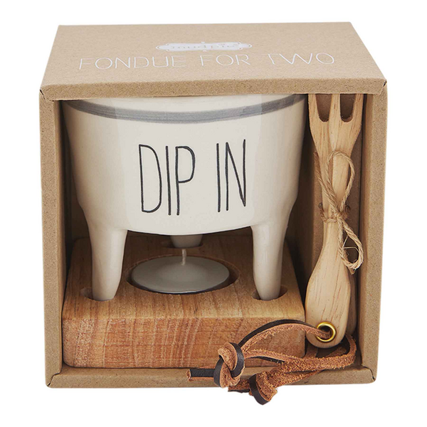 Fondue Dip Bowl and Fork Set - mudpie