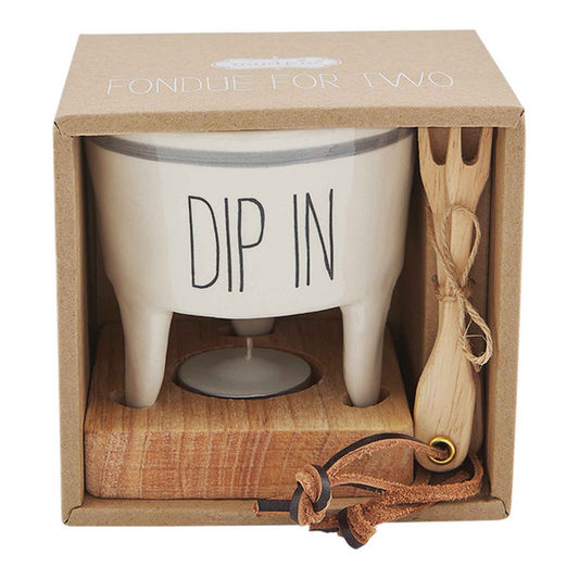 Fondue Dip Bowl and Fork Set - mudpie