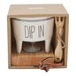 Fondue Dip Bowl and Fork Set - mudpie