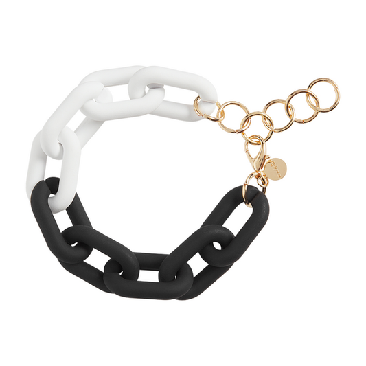Black and White Link Bracelet - mudpie